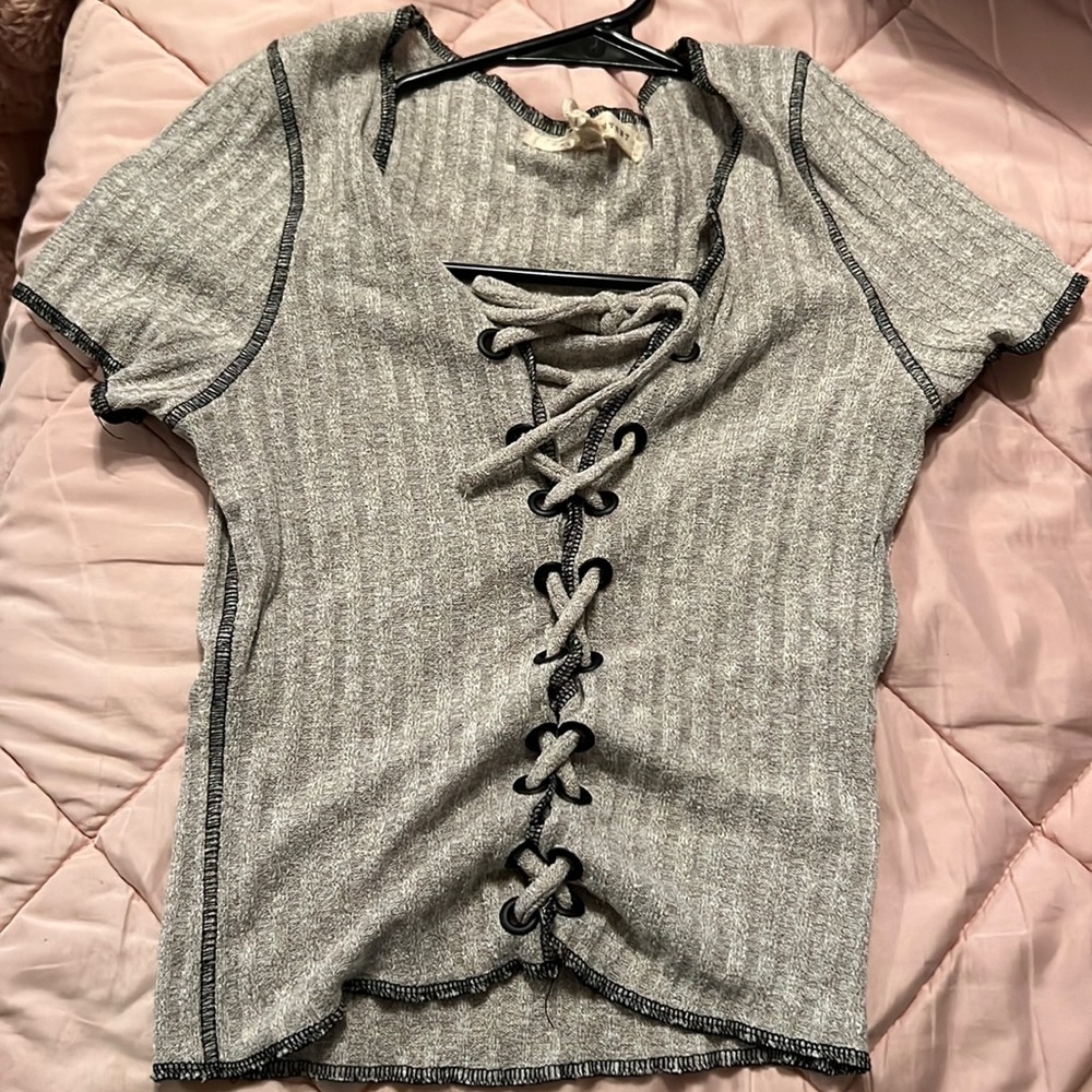 Tie front shirt